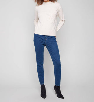 Charlie B - Textured Soutache Crew Neck Sweater