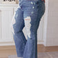 Judy Blue - High Rise Heavy Destroy Flare Jeans