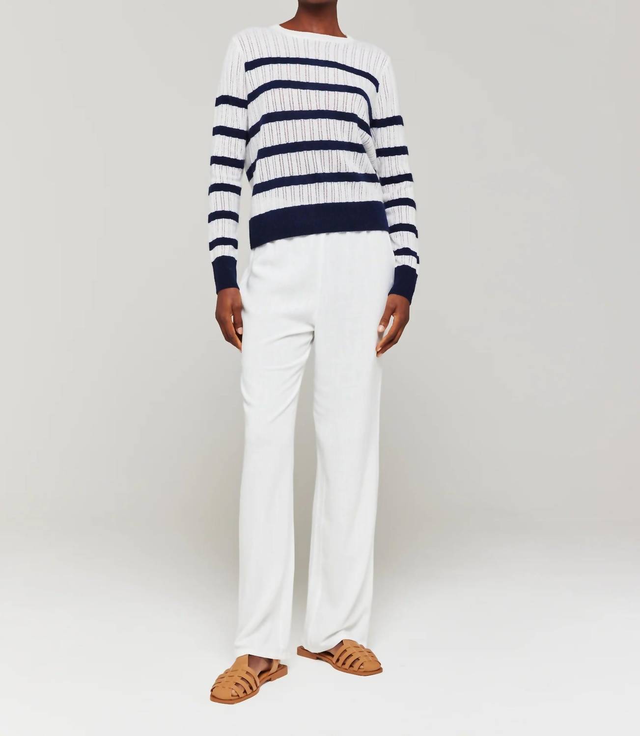 Brodie Cashmere - Breton Stitch Crew Neck