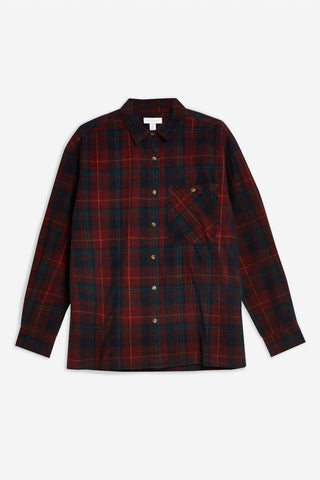 Topshop - Plaid Corduroy Shirt