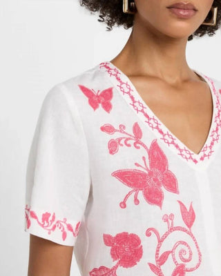 Johnny Was - V-NECK TIE BACK BLOUSE Alycia