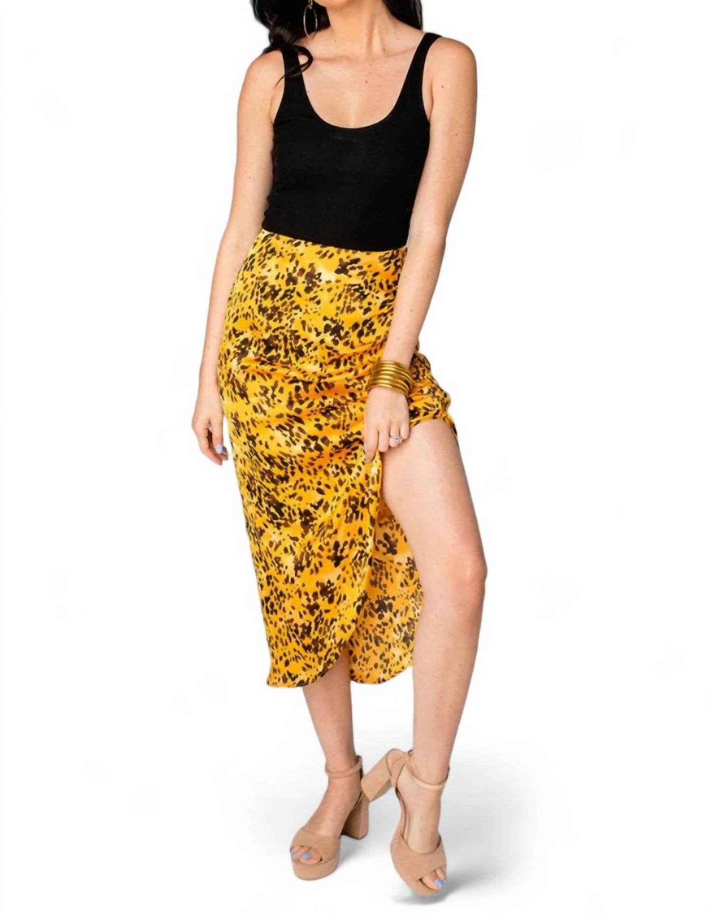 Buddylove - Marie Zip Fron Midi Skirt