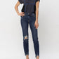 Judy Blue - Mid Rise Chopped Hem Relaxed Denim Jeans