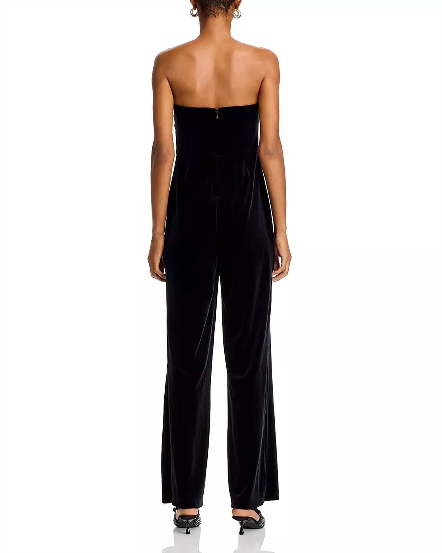 Steve Madden - Swanilda Velvet Wide Leg Jumpsuit