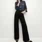 Veronica Beard - Taylor Cropped High Rise Wide Leg Jean