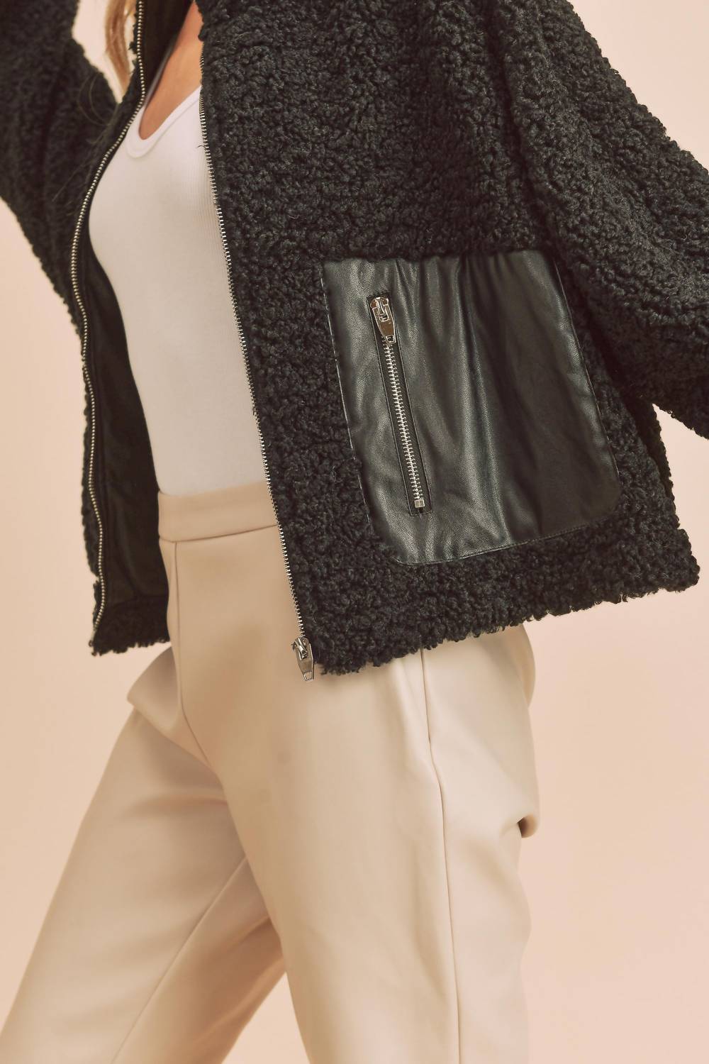 Aemi + Co - Penny Vegan Sherpa Jacket