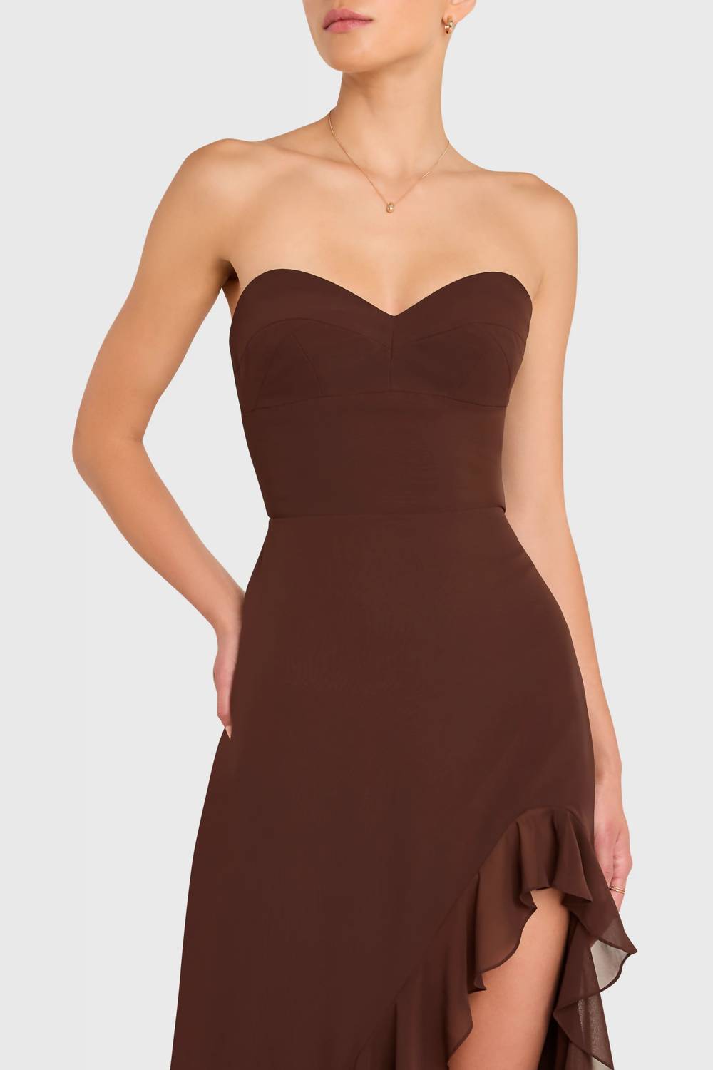 Amanda Uprichard - Eden Soft V-neck Gown