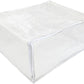 Set of 5 Clear Vinyl Zippered Storage Bags 25x21x11 Inch