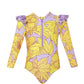 Lia Sahara - Girl's Zipper Long Sleeve One Piece