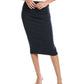 Ribbed Skirt with Slit by Michael Stars