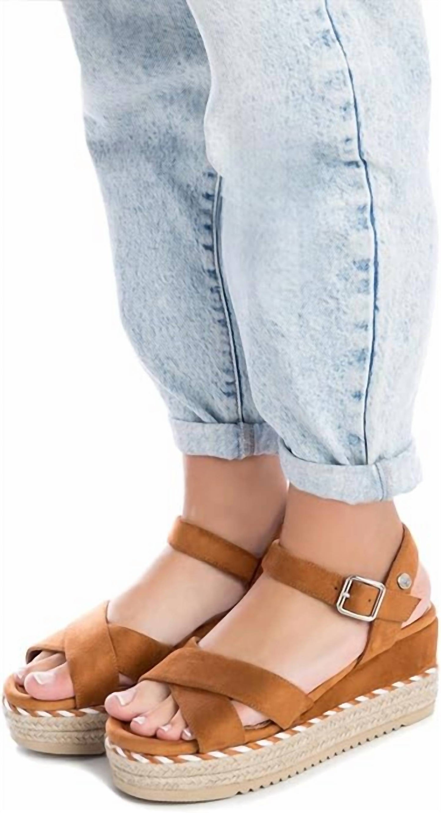 Xti - Women's Suede Wedge Sandals