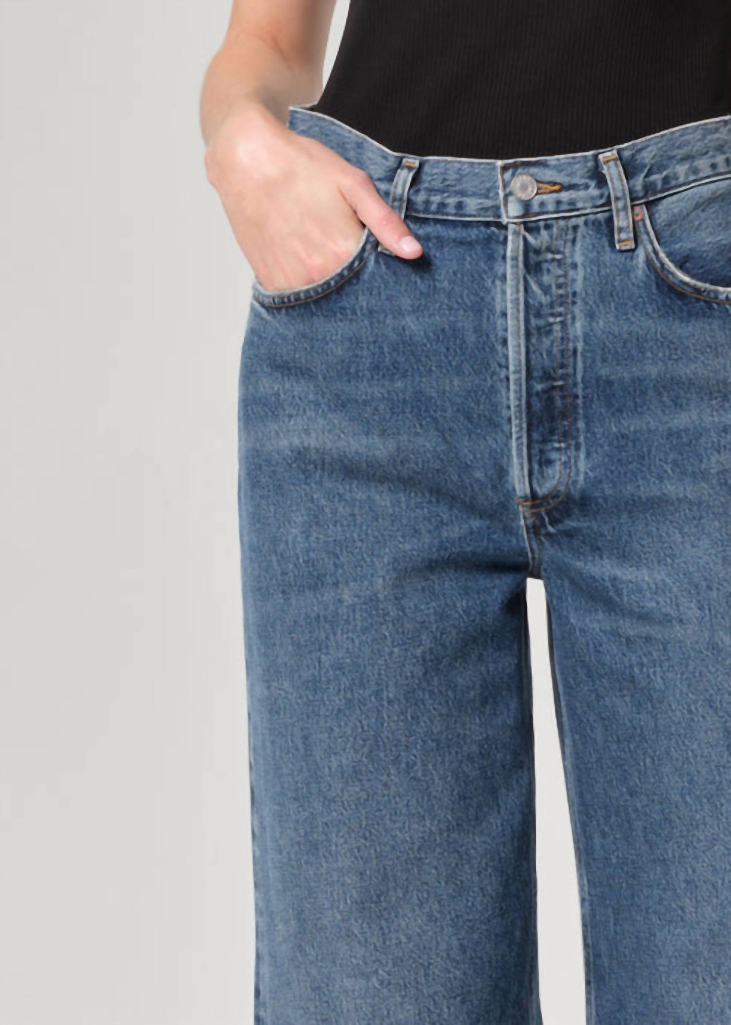 Agolde - Dame High Rise Wide Leg Petite Jean