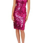Adrianna Papell - Sequin One Shoulder Sheath Dress