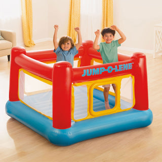 Intex Inflatable Jump-O-Lene Trampoline Bounce House with Crawl-Thru Door & Net