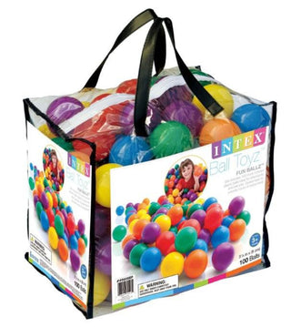 Intex 100-Pack Large Plastic Multi-Colored Fun Ballz For Ball Pits (6 Pack)
