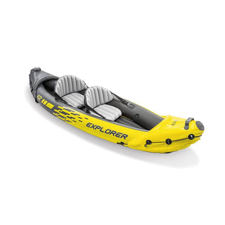 Intex 68307EP Explorer K2 2 Person Inflatable Kayak Set and Air Pump, Yellow