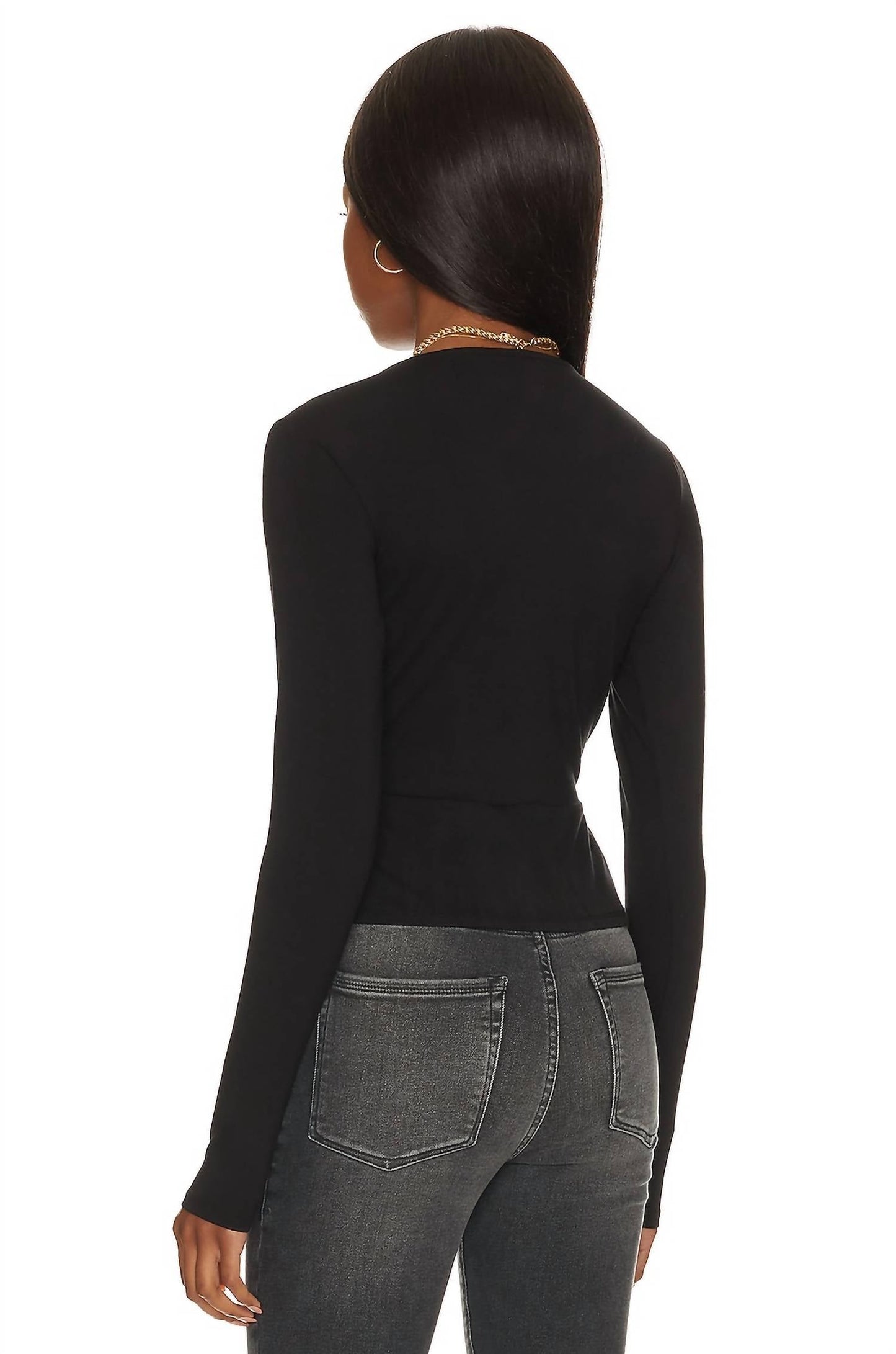 Good American - GOOD TOUCH WRAP TOP