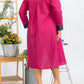 Karen T Design - Asymmetrical Shirt Dress With Contrast Collar
