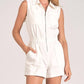 Elan - Collared Sleeveless Romper