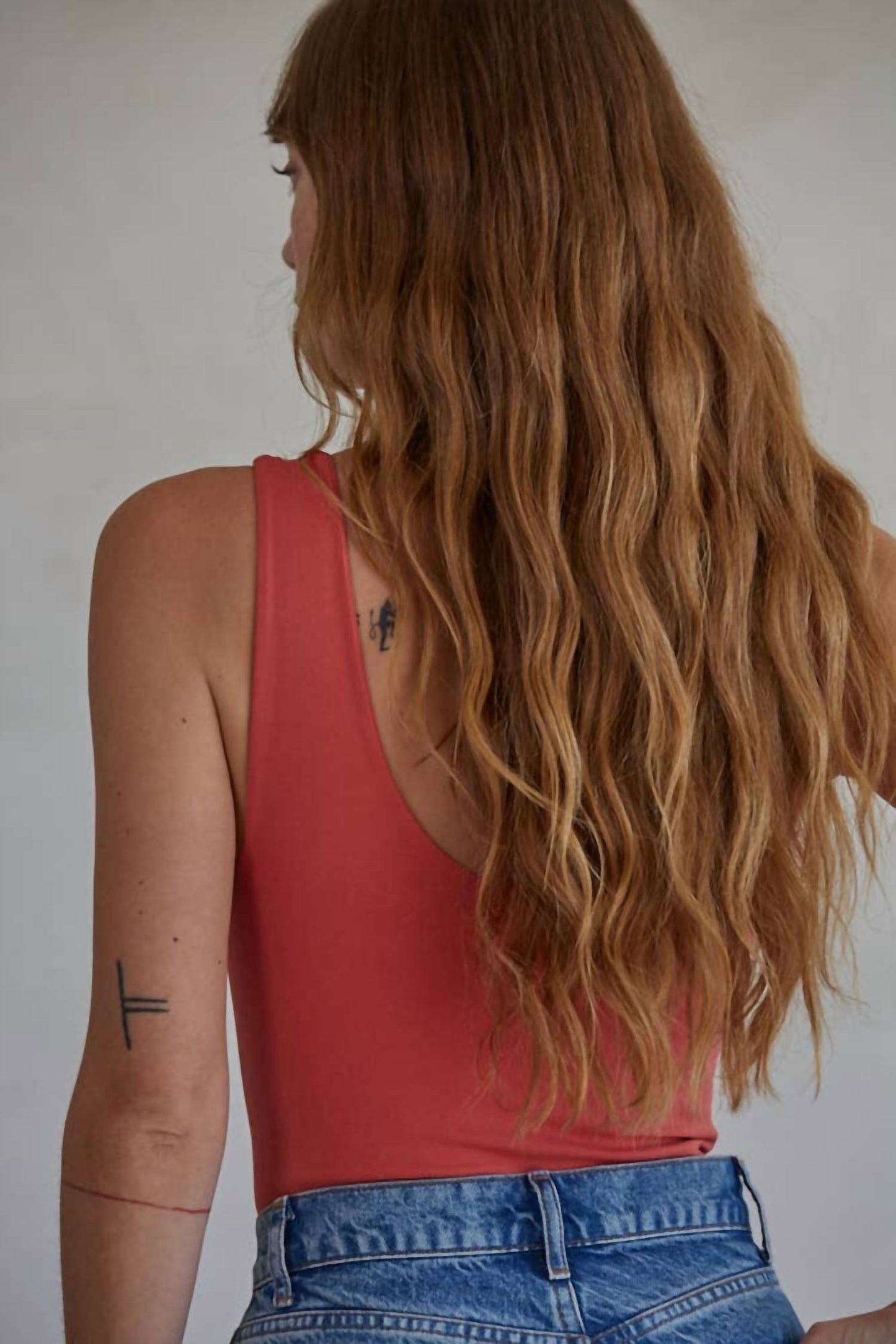 By Together - Women's Double Layered Seamless V Neck Sleeveless Bodysuit