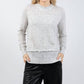 Autumn Cashmere - Cashmere Fringe Crew Sweater With Side Slits