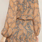 Entro - Boat Neck Paisley Dress