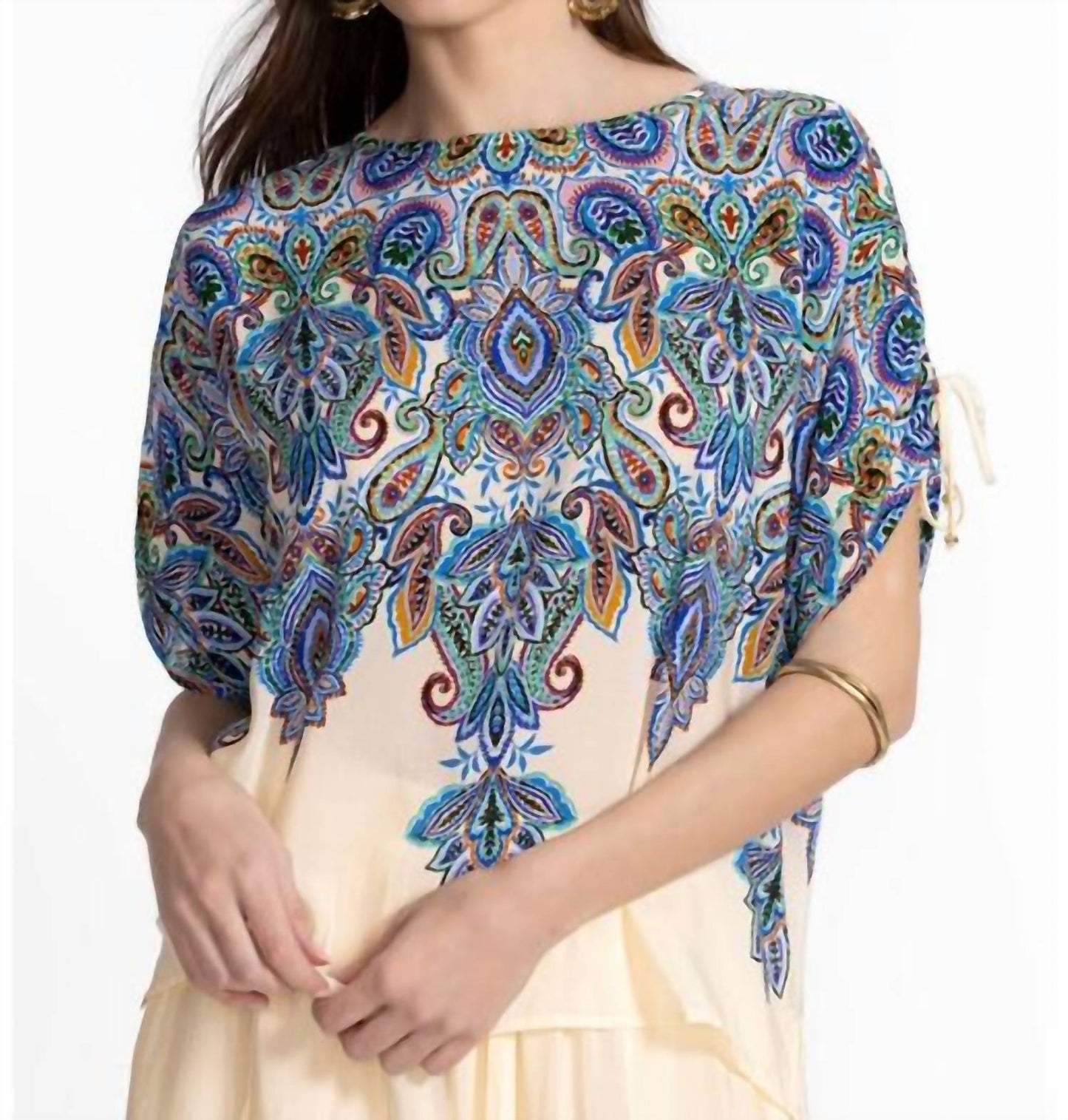 Johnny Was - RUCHED SLEEVE BLOUSE