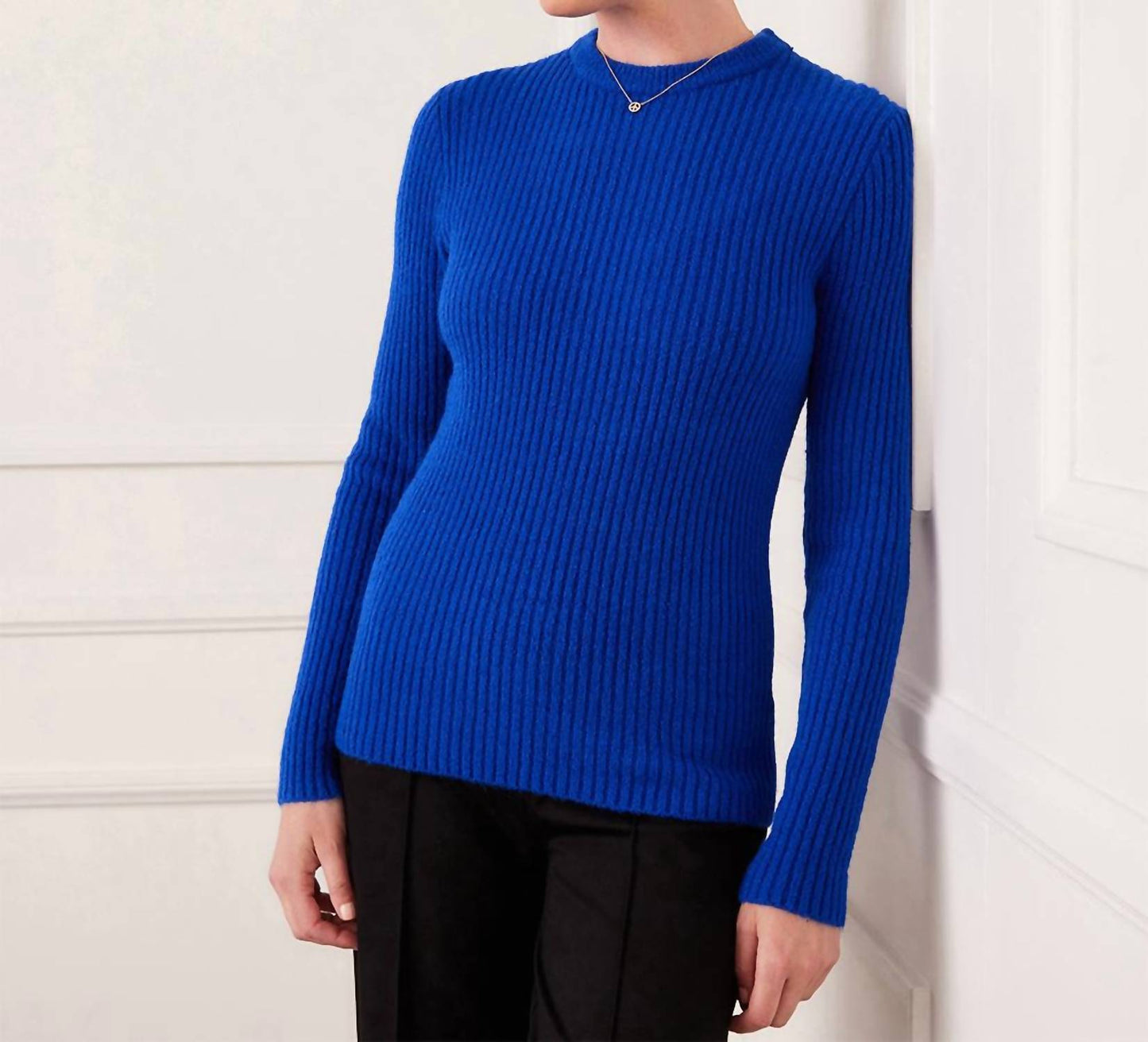 Karen Kane - Wide Ribbed Crewneck Sweater