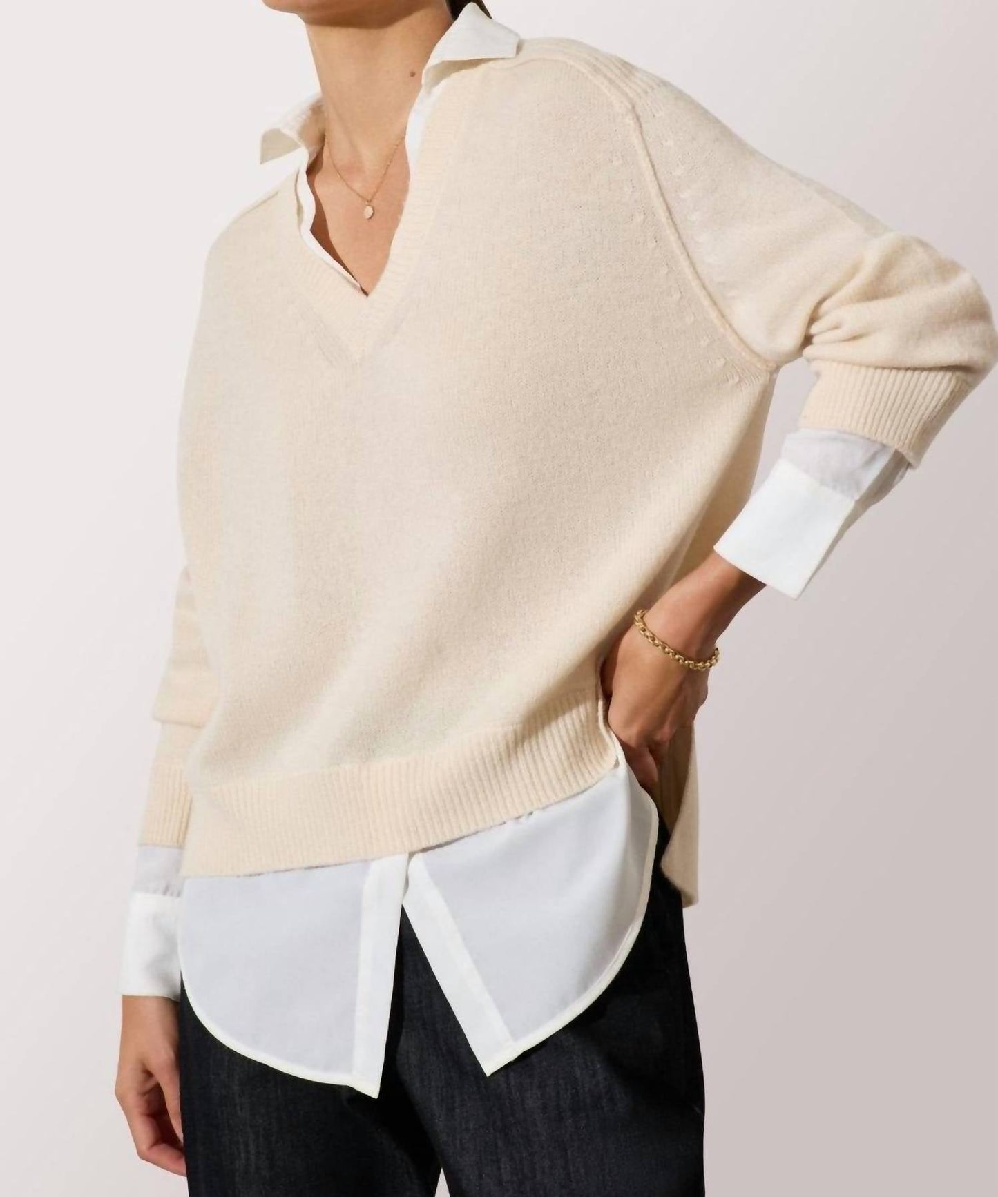 Brochu Walker - V Neck Layered Pullover