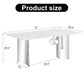 Modern Minimalist Dining Table with Imitation Marble Glass Top and Metal Legs