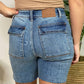 Judy Blue - Bermuda Back Flap Pockets Shorts