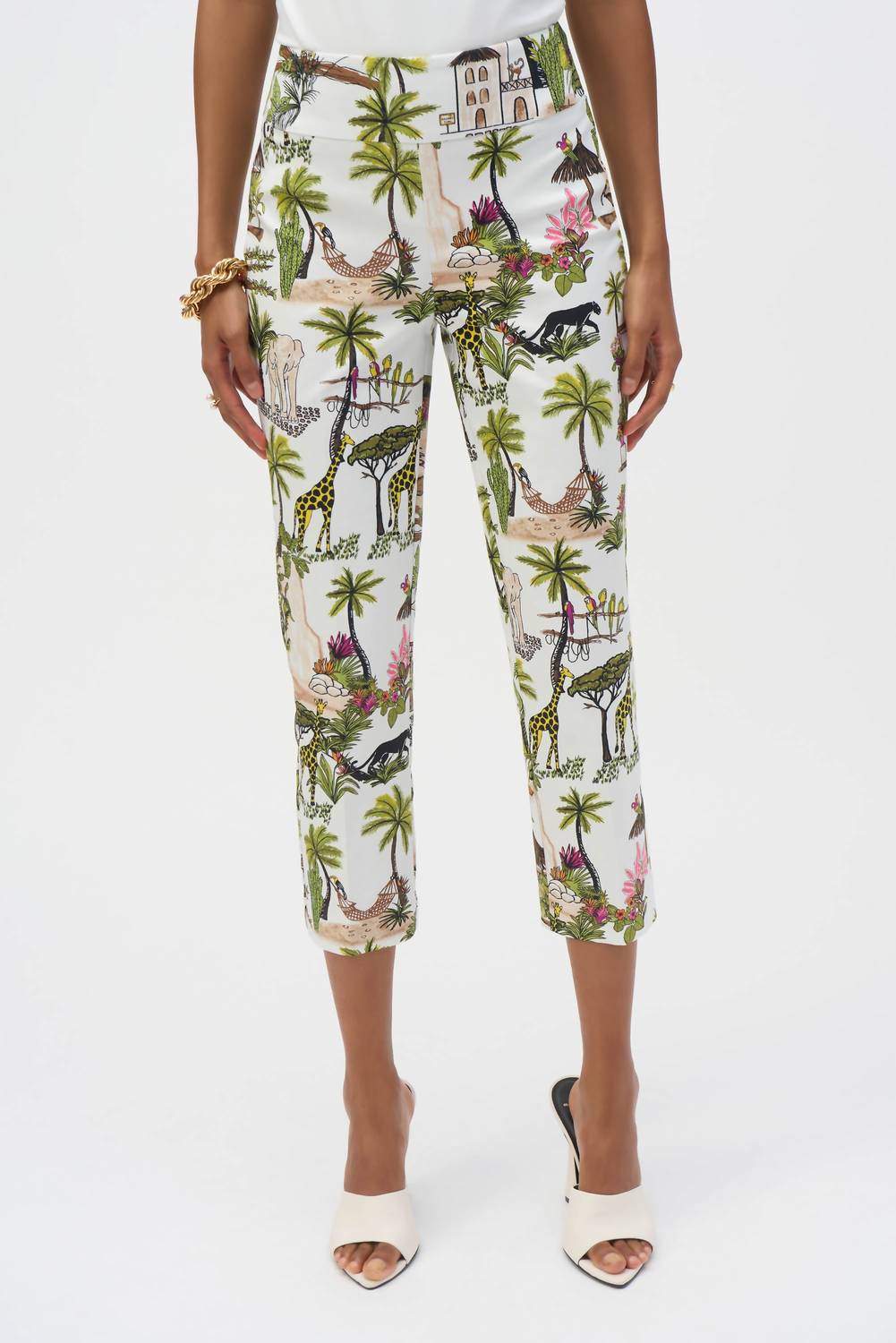 Joseph Ribkoff - Floral High Waisted Trousers