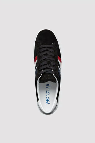 Moncler - Men's Monaco Leather Logo Sneakers - M
