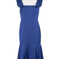 Aidan Mattox - Ruffled Shoulder Sleeveless Crepe Dress