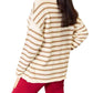 Double Take - Chic Striped Boat Neck Sweater