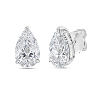 Diana M Jewels - 5.00 Cts Lab Grown Pear Cut Stud Earrings