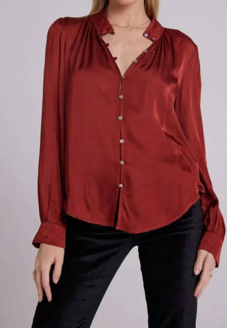 Bella Dahl - SHIRRED BUTTON UP BLOUSE