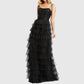 Mac Duggal - Sequined Bustier Tiered Ruffle Gown