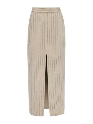 L'Agence - Maceline Pinstriped Maxi Skirt