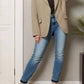 Trendsi - Judy Blue Full Size Mid Rise Rigid Magic Release Hem Jeans