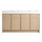 Freestanding Bathroom Vanity With Resin Sink & Soft Close Cabinet Doors