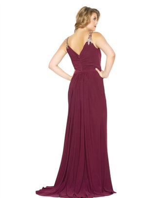 Mac Duggal - Grecian-Inspired Sleeveless Jersey Prom Dress - Plus