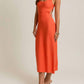Le Lis - Creamsicle Sleeveless Square Neck Midi Dress