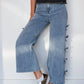 Entro - Bow Detail Wide Leg Jeans