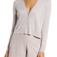 halogen(r) Women's Crop V-Neck Cardigan in Purple Heaven  Size Small