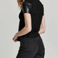 Another Love - Elodie Mixed Media Short Sleeve Top