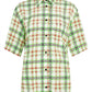 Topshop - Silk Check Print Bowling Blouse