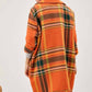 Davi & Dani - Plaid Button Front Jacket