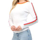 Fate - CROCHET TRIMMED WAFFLE KNIT TOP