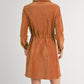 Sadie & Sage - Morrison Cord Shirt Mini Dress